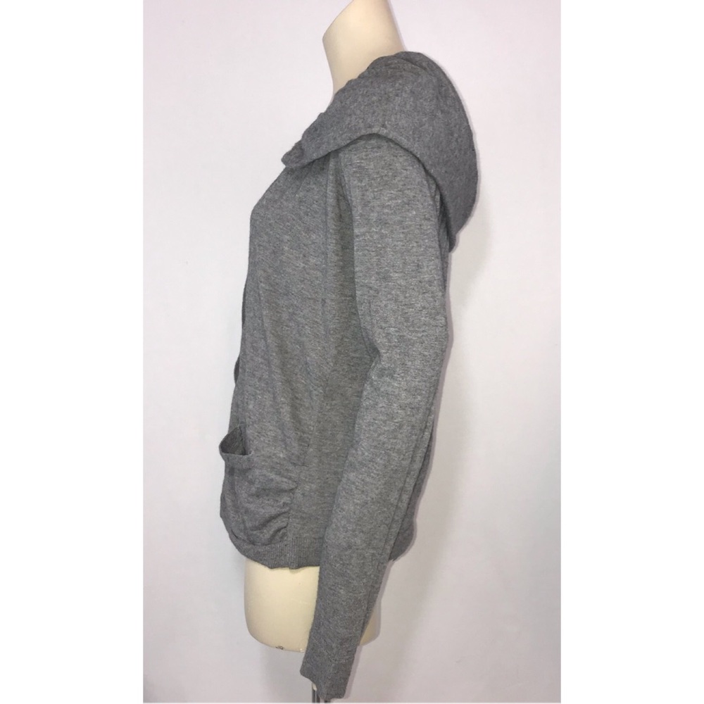 Max Azria cape collar cardigan sweater grey M - Picture 2 of 7